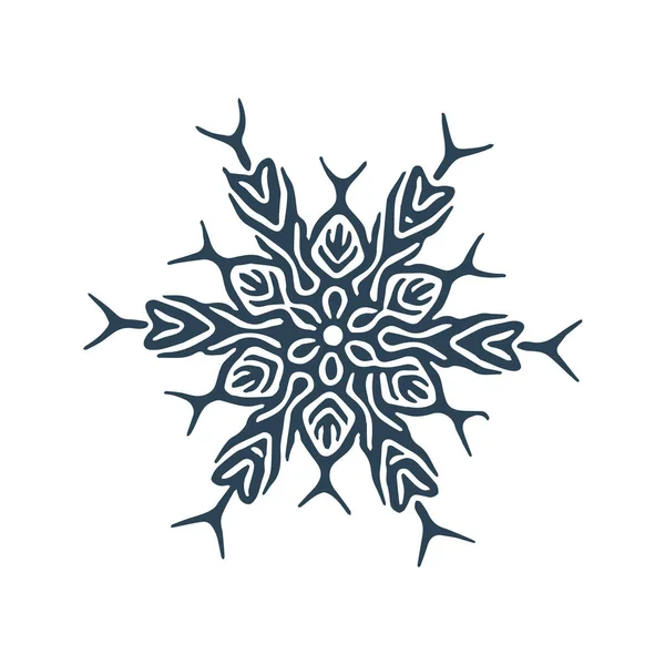Natale Fiocco Neve Illustrazione Motivo Vettoriale Grafica Neve Invernale Maschile — Vettoriale Stock