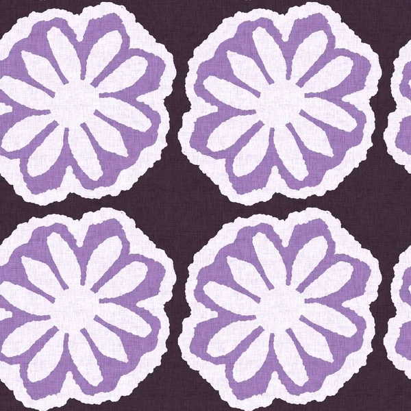 Gender Neutral Purple Flower Seamless Raster Background Simple Whimsical Tone — Stock Photo, Image