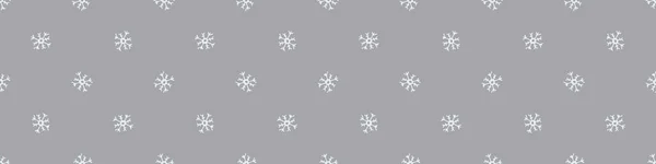Natale Congelato Fiocco Neve Bordo Vettore Senza Soluzione Continuità Disegno — Vettoriale Stock