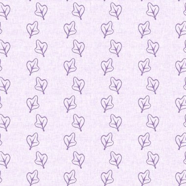 Cinsiyet olarak nötr mor botanik yaprak, dikişsiz raster arka plan. Basit, kaprisli, 2 tonlu bir model. Çocuk bezi duvar kâğıdı ya da her yerde skandal var.