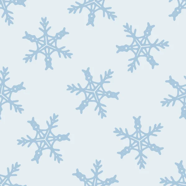 Χριστούγεννα Κατεψυγμένα Νιφάδες Χιονιού Αδιάλειπτη Διανυσματικό Μοτίβο Masculine Χειμώνα Χιόνι — Διανυσματικό Αρχείο