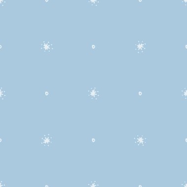 Noel cinsiyeti nötr kar tanesi kusursuz vektör deseni. Ambalaj kağıdı, Xmas ve buzlu duvar kâğıdı için erkeksi bir kar grafiği tasarımı. Tatil eli çizilmiş Aralık yıldızı
