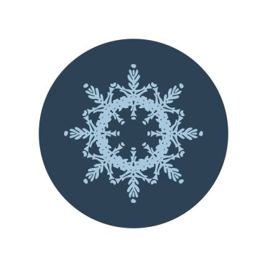 Noel kar tanesi dairesi çizim vektör motifi. Bayram, kostüm ve buz gibi ikon için maskülen kar grafiği. El çizimi Aralık karlı altı köşeli yıldız