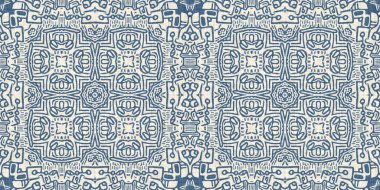 Fransız mavisi keten rengi geometrik sınır desenini etkiler. Klasik 2 tonlu Avrupa nötr gri örülmüş tekstil kurdelesi eski püskü ev dekoru için. Köy çiftliği mutfak kenarı bant