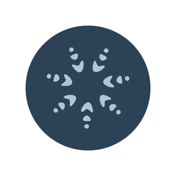 Motif Vectoriel Illustration Cercle Flocon Neige Noël Masculin Hiver Neige — Image vectorielle
