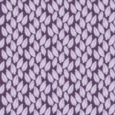 Cinsiyet olarak nötr mor botanik yaprak, dikişsiz raster arka plan. Basit, kaprisli, 2 tonlu bir model. Çocuk bezi duvar kâğıdı ya da her yerde skandal var.