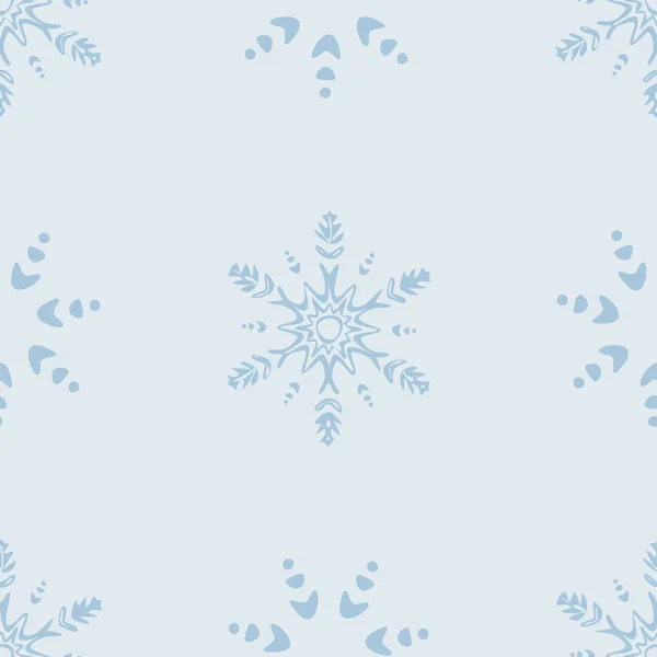 Natal Congelado Floco Neve Padrão Vetor Sem Costura Inverno Masculino — Vetor de Stock