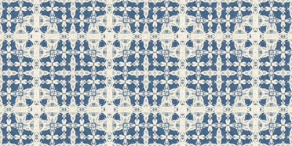 French blue quilt printed fabric border pattern for shabby chic home decor trim. Rustic farm house country cottage flower linen endless tape. Patchwork quilt effect ribbon edge