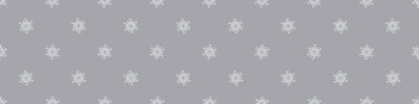 Noel 'de donmuş kar taneleri kusursuz vektör sınırı. Ambalaj kağıdı, Xmas ve soğuk pankart için erkeksi kar grafiği tasarımı. Tatil eli çizilmiş Aralık yıldızı