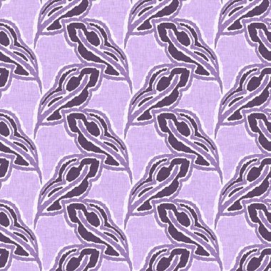 Cinsiyet olarak nötr mor botanik yaprak, dikişsiz raster arka plan. Basit, kaprisli, 2 tonlu bir model. Çocuk bezi duvar kâğıdı ya da her yerde skandal var.