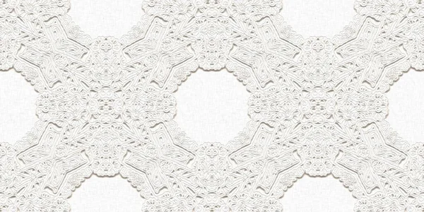 White White Linen Lace Effect Border Background Minimal Stylish Wedding — Stock Photo, Image