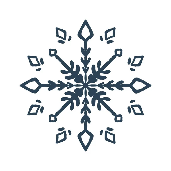 Kerst Sneeuwvlok Illustratie Vector Motief Mannelijke Winter Sneeuw Grafisch Voor — Stockvector