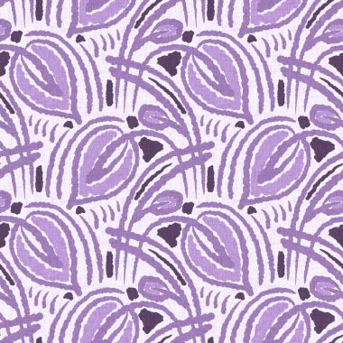 Cinsiyet olarak nötr mor botanik yaprak, dikişsiz raster arka plan. Basit, kaprisli, 2 tonlu bir model. Çocuk bezi duvar kâğıdı ya da her yerde skandal var.