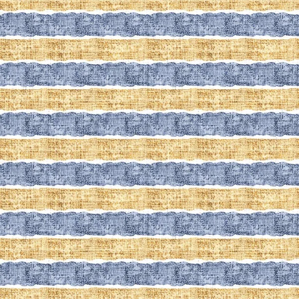 Sem Costura Francês País Cozinha Stripe Tecido Padrão Impressão Azul — Fotografia de Stock