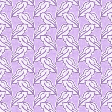 Cinsiyet olarak nötr mor botanik yaprak, dikişsiz raster arka plan. Basit, kaprisli, 2 tonlu bir model. Çocuk bezi duvar kâğıdı ya da her yerde skandal var.