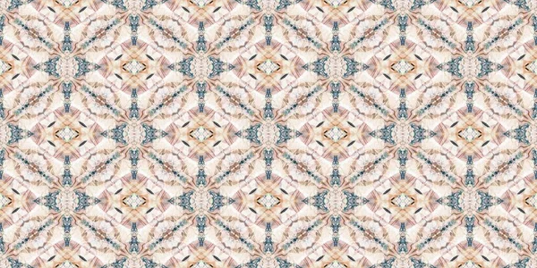 Retro boho geometrik kaleydoskop eşarp sınır modeli arka planı. Renkli klasik Azulejos kurdele kenar süsleme maskesini etkiler. Moda şalı Bitmeyen bandana bandosu