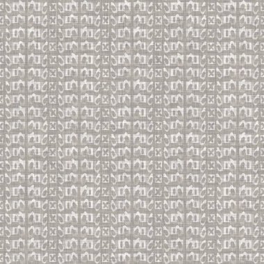 Fransız gri karalama motifli keten desenli. Tonal kır evi tarzı soyut karalama motifi arka planı. Basit bir kırsal kumaş tekstil etkisi. İlkel, pejmürde, şık bir kumaş.