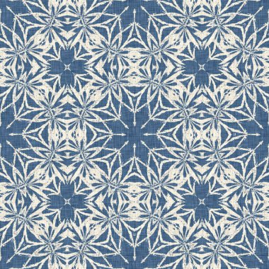 Çiftlik evi mavi kar tanesi desenli arka plan. Frosty batik damasch fransız efekti kusursuz arkaplan. Şenlikli soğuk tatil sezonu duvar kâğıdı döşemesi