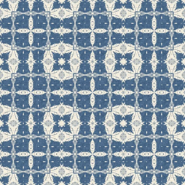 Patrón Tela Estampada Edredón Azul Francés Para Estilo Decoración Casera — Foto de Stock