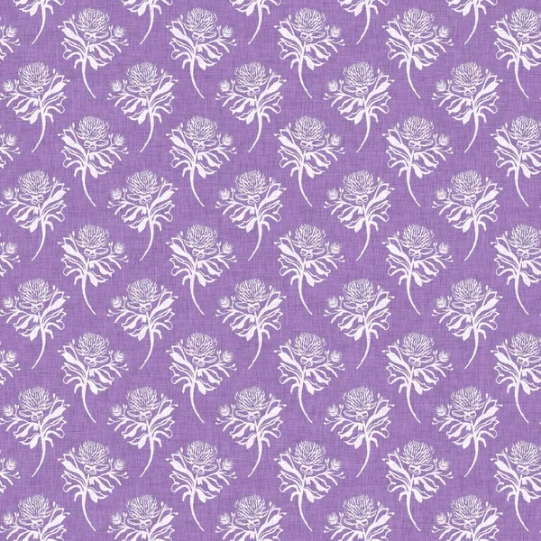 Geschlechtsneutrale Lila Blume Nahtlosen Raster Hintergrund Einfaches Skurriles Ton Muster — Stockfoto