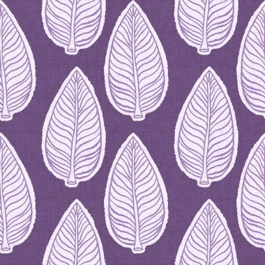 Cinsiyet olarak nötr mor botanik yaprak, dikişsiz raster arka plan. Basit, kaprisli, 2 tonlu bir model. Çocuk bezi duvar kâğıdı ya da her yerde skandal var.