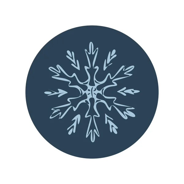 Natal Floco Neve Círculo Ilustração Vetor Motivo Inverno Masculino Gráfico — Vetor de Stock