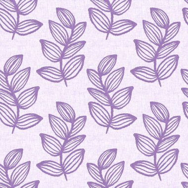 Cinsiyet olarak nötr mor botanik yaprak, dikişsiz raster arka plan. Basit, kaprisli, 2 tonlu bir model. Çocuk bezi duvar kâğıdı ya da her yerde skandal var.