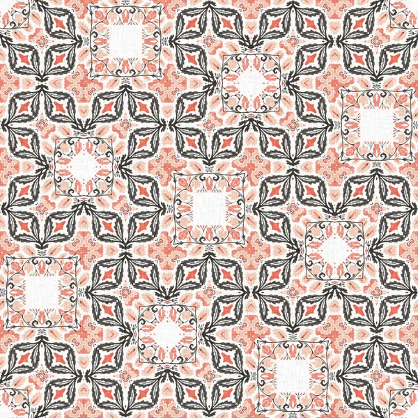 Moderne Boho Geometrischen Floralen Quilt Stil Nahtlose Muster Shabby Chic — Stockfoto