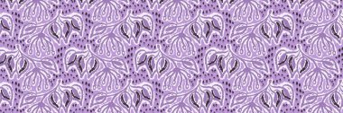 Cinsiyet ayrımı olmayan çiçek dikişsiz raster sınırı. Basit mor kaprisli 2 ton deseni. Çocuk odası duvar kâğıdı ya da her yerde skandal var.