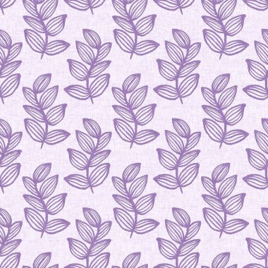 Cinsiyet olarak nötr mor botanik yaprak, dikişsiz raster arka plan. Basit, kaprisli, 2 tonlu bir model. Çocuk bezi duvar kâğıdı ya da her yerde skandal var.