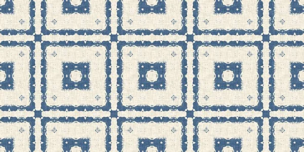 French blue quilt printed fabric border pattern for shabby chic home decor trim. Rustic farm house country cottage flower linen endless tape. Patchwork quilt effect ribbon edge