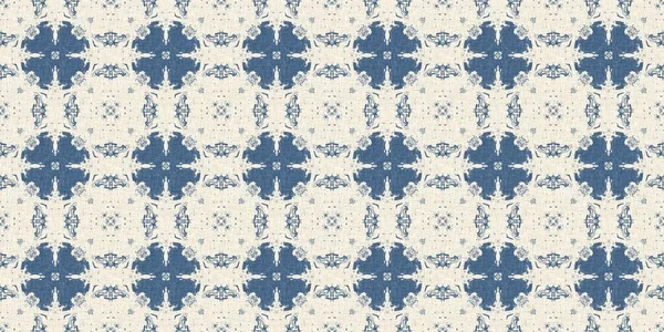 French blue quilt printed fabric border pattern for shabby chic home decor trim. Rustic farm house country cottage flower linen endless tape. Patchwork quilt effect ribbon edge