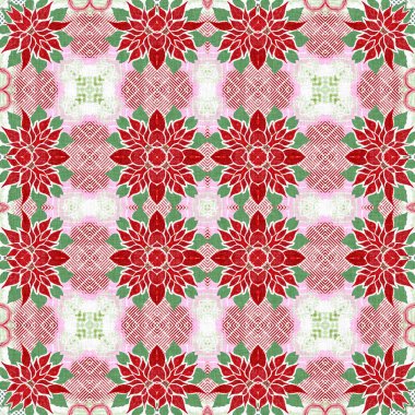 Kusursuz Noel noktasızdı. Aralık tatili için sezonluk kırmızılı dekoratif süs. Kış botanik klasik tarayıcı tekrar fayans