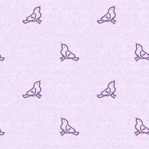 Gender neutral bird in sky seamless raster purple background. Simple whimsical 2 tone pattern. Kids nursery wallpaper or scandi all over print