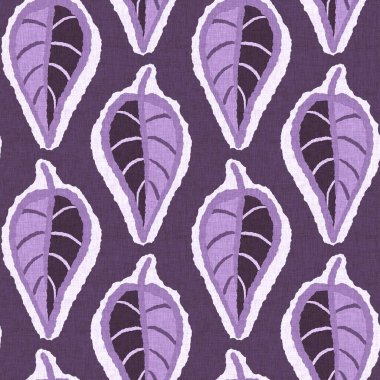 Cinsiyet olarak nötr mor botanik yaprak, dikişsiz raster arka plan. Basit, kaprisli, 2 tonlu bir model. Çocuk bezi duvar kâğıdı ya da her yerde skandal var.