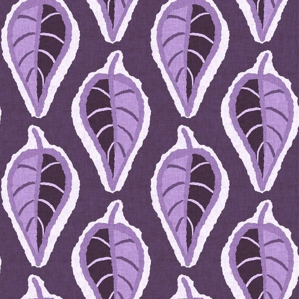 Cinsiyet olarak nötr mor botanik yaprak, dikişsiz raster arka plan. Basit, kaprisli, 2 tonlu bir model. Çocuk bezi duvar kâğıdı ya da her yerde skandal var.