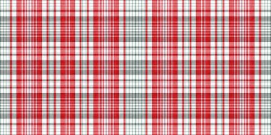 Noel arkaplan sınırı. Geleneksel tatil dokusu etkisi için geleneksel ekose. Kusursuz kış kırmızı ve yeşil ardıç kuşu bandı