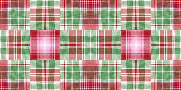 Christmas Tartan Background Border Traditional Plaid Seasonal Holiday Texture Effect — Photo