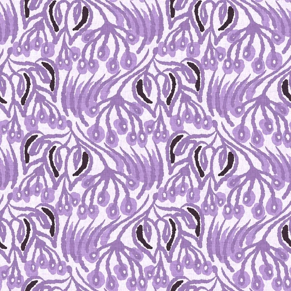 Gender neutral purple flower seamless raster background. Simple whimsical 2 tone pattern. Kids floral nursery wallpaper or scandi all over print