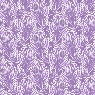 Cinsiyet olarak nötr mor botanik yaprak, dikişsiz raster arka plan. Basit, kaprisli, 2 tonlu bir model. Çocuk bezi duvar kâğıdı ya da her yerde skandal var.
