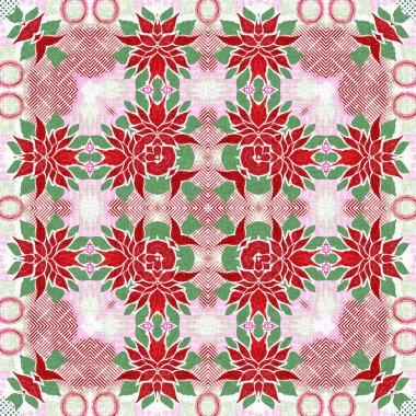 Kusursuz Noel noktasızdı. Aralık tatili için sezonluk kırmızılı dekoratif süs. Kış botanik klasik tarayıcı tekrar fayans