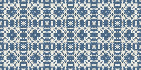 French blue quilt printed fabric border pattern for shabby chic home decor trim. Rustic farm house country cottage flower linen endless tape. Patchwork quilt effect ribbon edge