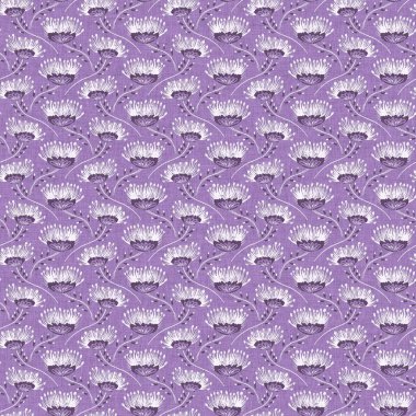 Cinsiyet ayrımı olmayan mor çiçek arkaplanı. Basit, kaprisli, 2 tonlu bir model. Çocuk bezi duvar kâğıdı ya da her yerde skandal var.