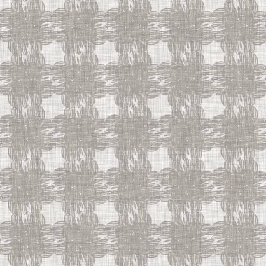 Gri, düzensiz, noktalı keten desenli Fransız kumaşı. Tonal kır evi tarzı soyut benekli arka plan. Basit bir kırsal kumaş tekstil etkisi. İlkel yapılı, pejmürde, şık bir kumaş.