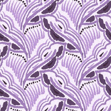 Cinsiyet olarak nötr mor botanik yaprak, dikişsiz raster arka plan. Basit, kaprisli, 2 tonlu bir model. Çocuk bezi duvar kâğıdı ya da her yerde skandal var.