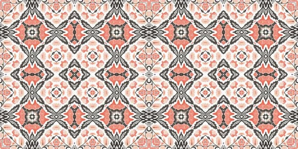 Modern Boho Geometrik Çiçekli Yorgan Stili Dikişsiz Sınır Deseni Shabby — Stok fotoğraf