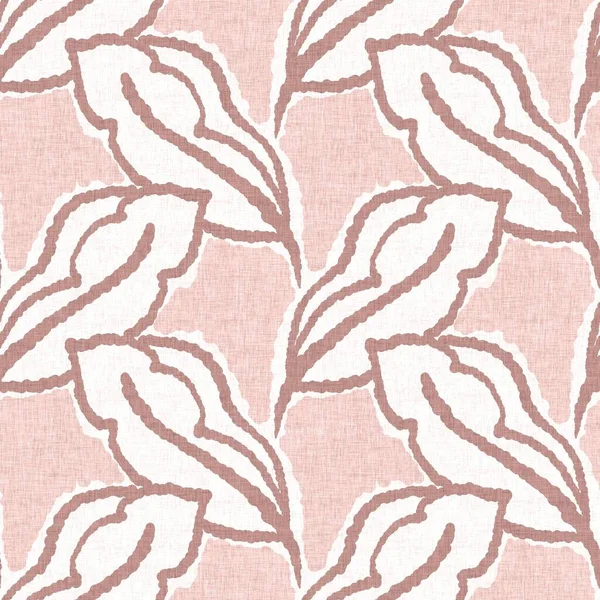 Gender neutral pink foliage leaf seamless raster background. Simple whimsical 2 tone pattern. Kids nursery wallpaper or scandi all over print