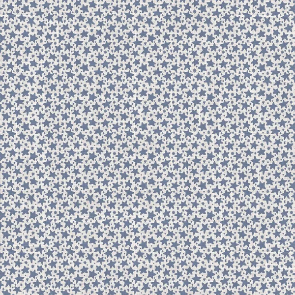 Fransız mavi yıldız motifi kusursuz desen. Tonal kır evi tarzı soyut motif arka plan. Basit klasik kırsal kumaş tekstil efekti