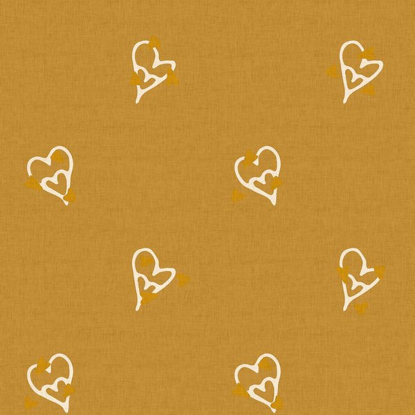 Gender neutral love heart seamless raster background. Simple whimsical 2 tone pattern. Kids nursery wallpaper or scandi all over print