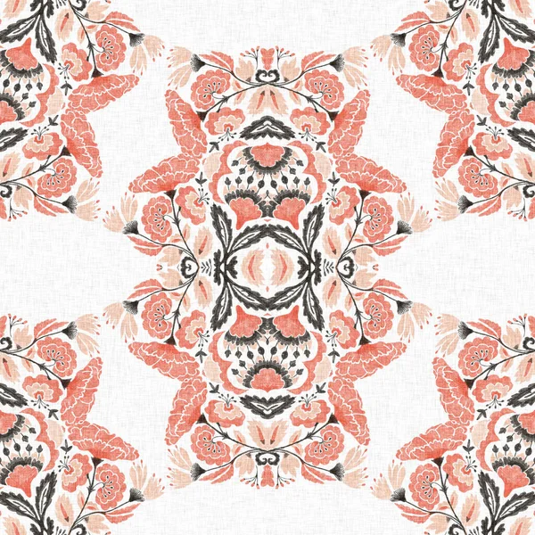 Moderne Boho Geometrischen Floralen Quilt Stil Nahtlose Muster Shabby Chic — Stockfoto